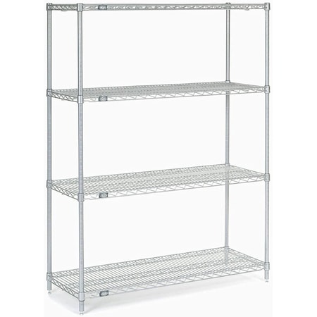 Global Equipment Nexel Quick Adjust Poly-Z-Brite Shelving 60"W x 24"D x 54"H 24605AZ